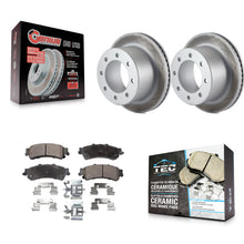 Load image into Gallery viewer, Rear Coated Brake Rotors Ceramic Pad Kit For Chevrolet Silverado 3500 GMC Sierra