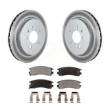 Rear Coated Brake Rotor & Ceramic Pad Kit For Cadillac Seville With Vented