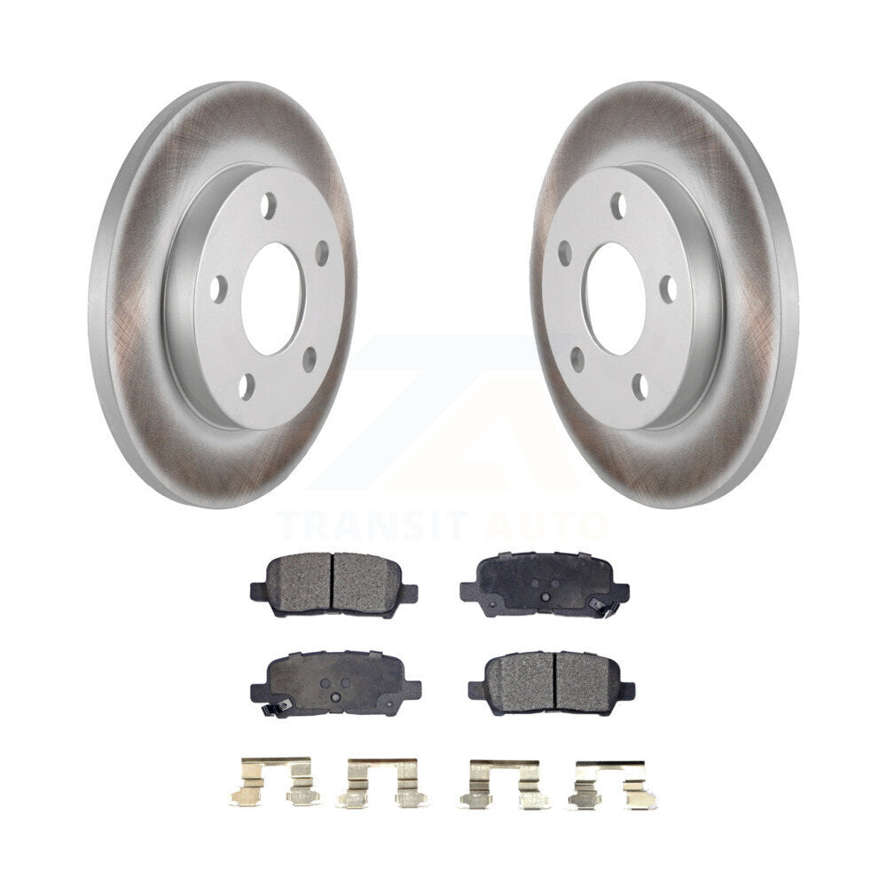 Rear Coated Brake Rotors Ceramic Pad Kit For Chevrolet Impala Pontiac Grand Prix