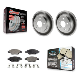 Rear Coat Brake Rotor Ceramic Pad Kit For Chevrolet Malibu Pontiac G6 Cobalt Ion