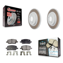 Rear Coated Brake Rotor & Ceramic Pad Kit For Chevrolet Uplander Pontiac Montana