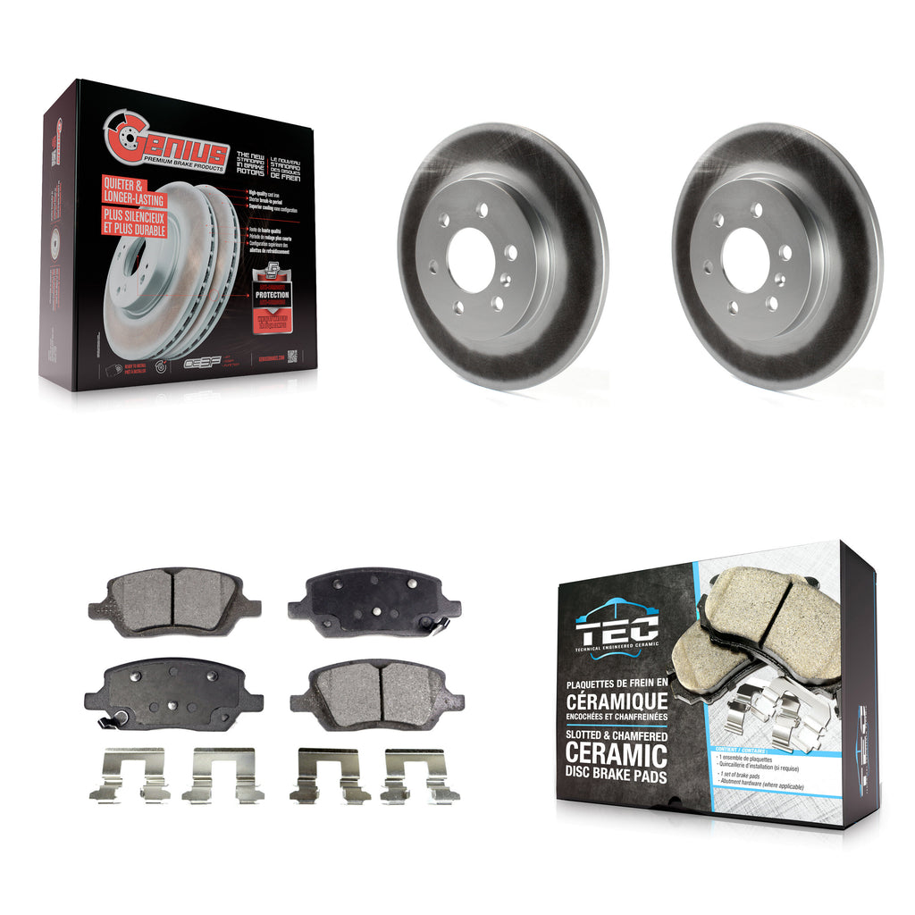 Rear Coat Brake Rotor Ceramic Pad Kit For Chevrolet Uplander Buick Terraza Relay