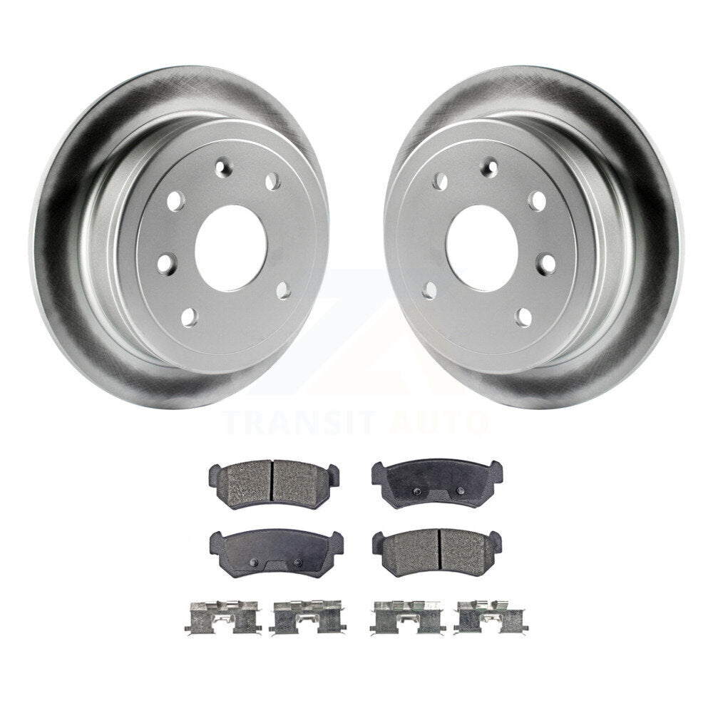 Rear Coated Brake Rotors Ceramic Pad Kit For Suzuki Forenza Reno Chevrolet Optra