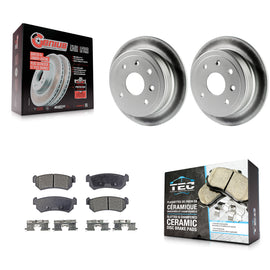 Rear Coated Brake Rotors Ceramic Pad Kit For Suzuki Forenza Reno Chevrolet Optra