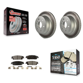 Rear Coat Brake Rotor Ceramic Pad Kit For Chevrolet Silverado 1500 GMC Sierra XL
