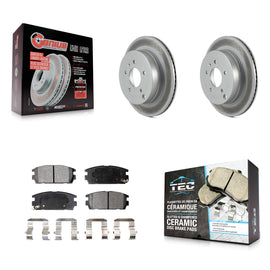 Rear Coated Brake Rotor Ceramic Pad Kit For Chevrolet Equinox Saturn Vue Captiva