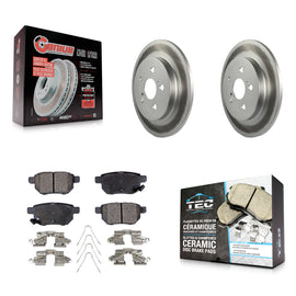 Rear Coat Brake Rotor Ceramic Pad Kit For Toyota Corolla Prius Matrix Prime Vibe