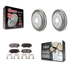 Load image into Gallery viewer, Rear Coated Disc Brake Rotors And Ceramic Pads Kit For Cadillac CTS