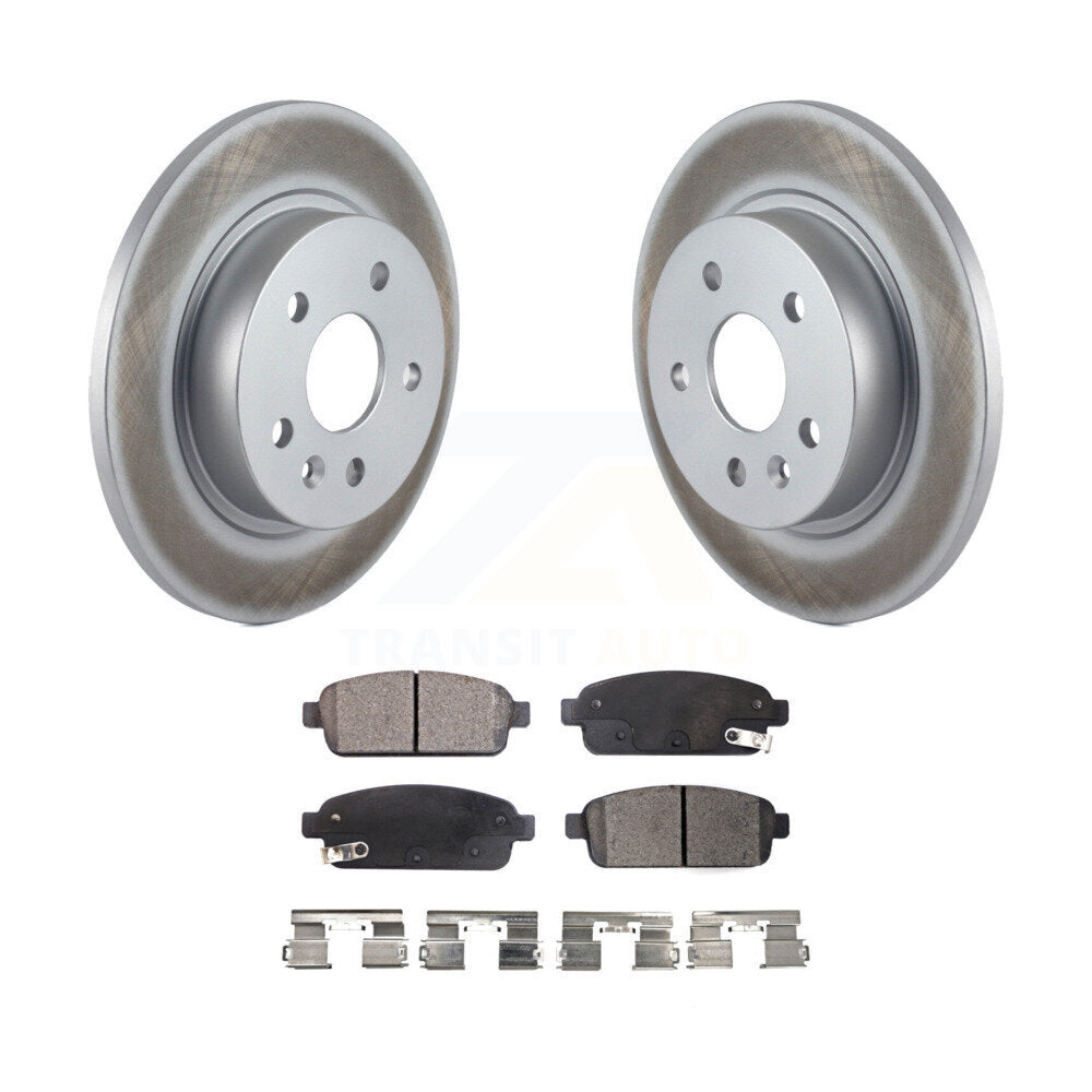 Rear Coated Brake Rotor & Ceramic Pad Kit For Chevrolet Cruze Sonic Buick Encore