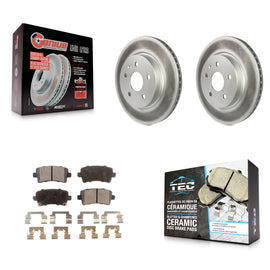 Rear Coat Brake Rotor Ceramic Pad Kit For Chevrolet Malibu Buick Impala LaCrosse