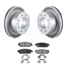 Charger l&#39;image dans la galerie, Rear Coated Brake Rotor Ceramic Pad Kit For 2011 Chevrolet Silverado 1500 Hybrid