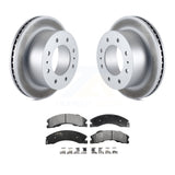 Rear Coat Brake Rotor Ceramic Pad Kit For Chevrolet Silverado 2500 HD GMC Sierra