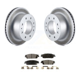 Rear Coated Disc Brake Rotors And Ceramic Pads Kit For Chevrolet Suburban