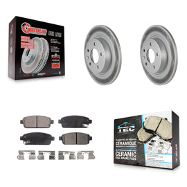 Rear Coat Brake Rotors Ceramic Pad Kit For Chevrolet Cruze Buick Verano Volt ELR