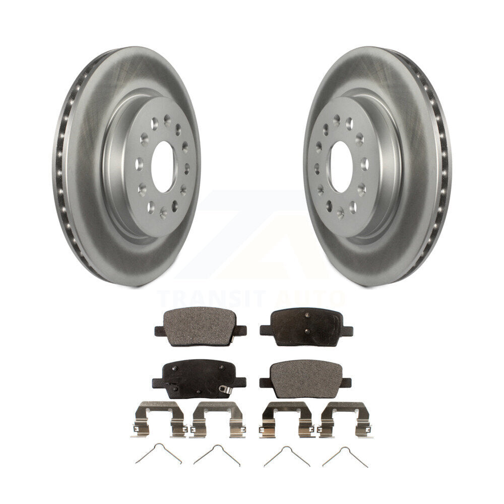 Rear Coat Brake Rotor Ceramic Pad Kit For Chevrolet Traverse GMC Acadia Cadillac