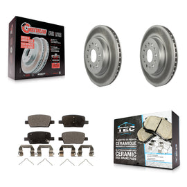 Rear Coat Brake Rotor Ceramic Pad Kit For Chevrolet Traverse GMC Acadia Cadillac