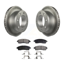 Rear Coat Brake Rotors Ceramic Pad Kit For Ford F-250 Super Duty F-350 Excursion