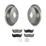 Rear Coat Brake Rotor Ceramic Pad Kit For Ford F-150 Expedition Lincoln Heritage