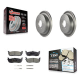 Rear Coat Brake Rotor Ceramic Pad Kit For Ford F-150 Expedition Lincoln Heritage