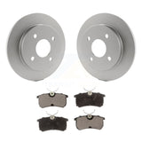 Rear Coated Disc Brake Rotors And Ceramic Pads Kit For Ford Focus Fiesta