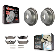Charger l'image dans la galerie, Rear Coated Disc Brake Rotors And Ceramic Pad Kit For Ford F-150 Lincoln Mark LT