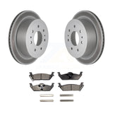 Rear Coated Disc Brake Rotors And Ceramic Pad Kit For Ford F-150 Lincoln Mark LT