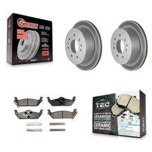 Load image into Gallery viewer, Rear Coated Disc Brake Rotors And Ceramic Pad Kit For Ford F-150 Lincoln Mark LT