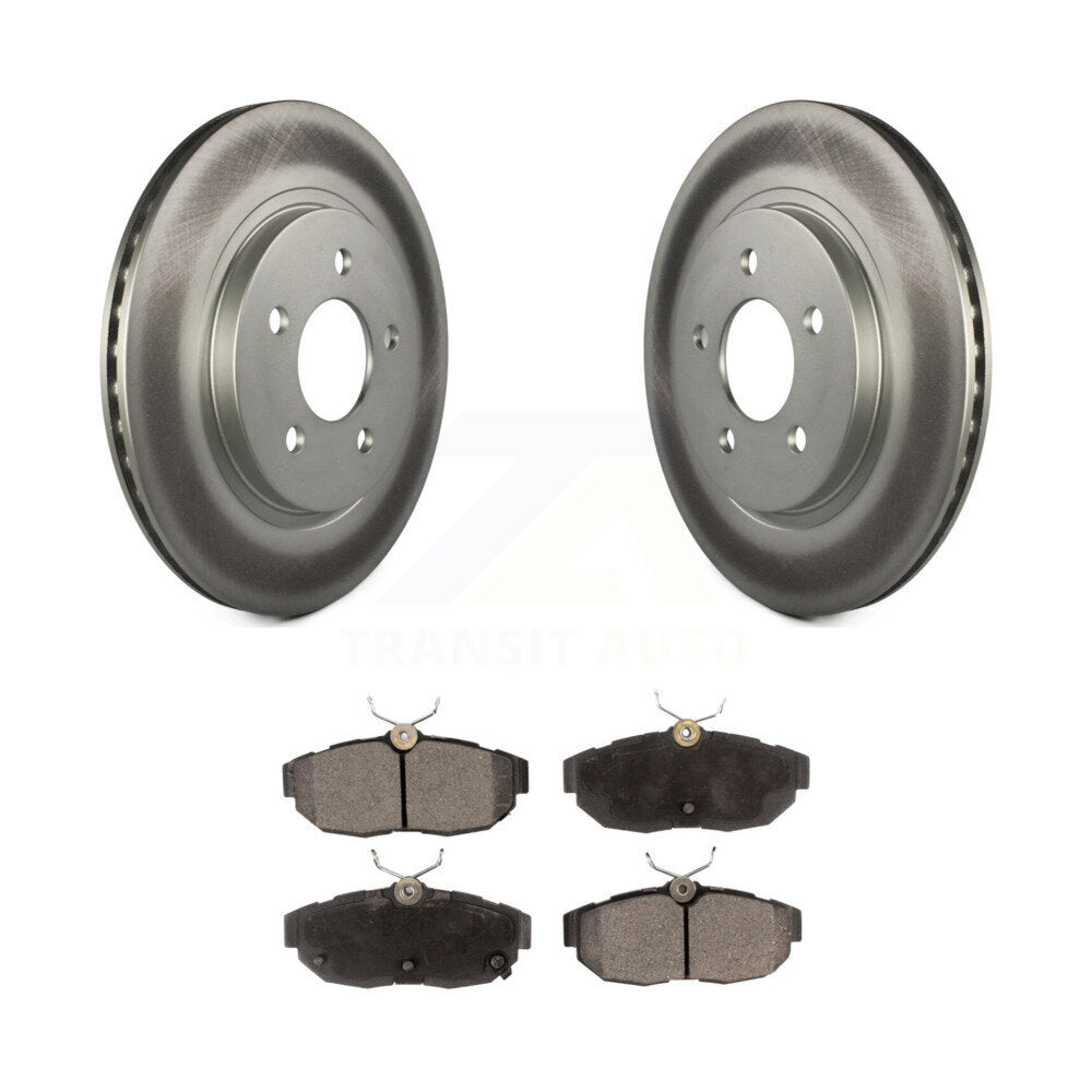 Rear Coated Disc Brake Rotors And Ceramic Pads Kit For Ford Mustang