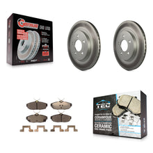 Load image into Gallery viewer, Rear Coated Disc Brake Rotors And Ceramic Pads Kit For Ford Mustang