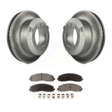 Rear Coated Brake Rotors Ceramic Pad Kit For Ford F-350 Super Duty Cab & Chassis