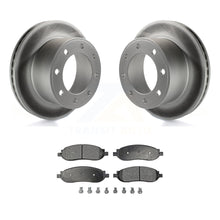 Load image into Gallery viewer, Rear Coat Brake Rotors Ceramic Pad Kit For 2005-2007 Ford F-250 Super Duty F-350