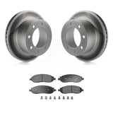 Rear Coat Brake Rotors Ceramic Pad Kit For 2005-2007 Ford F-250 Super Duty F-350