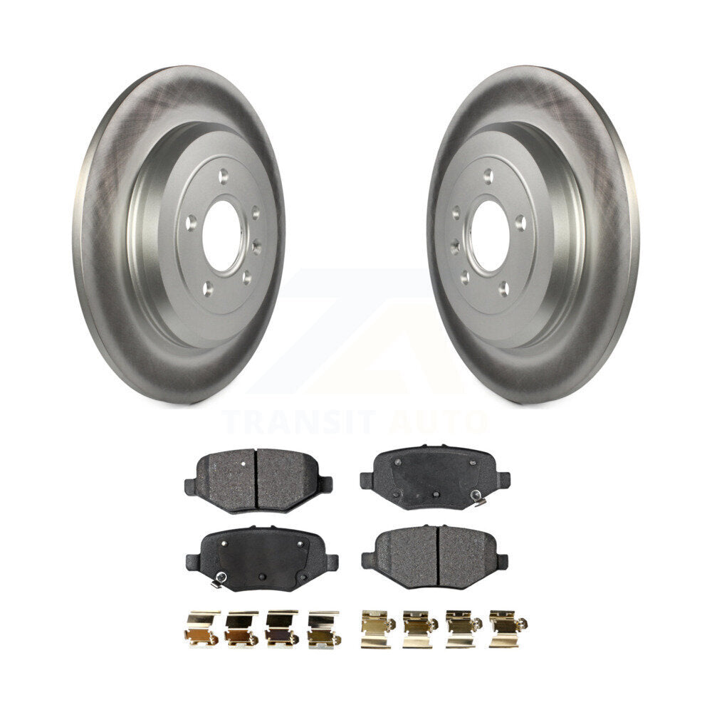 Rear Coated Brake Rotor Ceramic Pad Kit For Ford Explorer With Heavy Duty Brakes