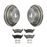 Rear Coated Disc Brake Rotors And Ceramic Pads Kit For Ford F-150