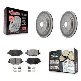 Rear Coated Brake Rotor Ceramic Pad Kit For Ford Explorer Police Interceptor MKS