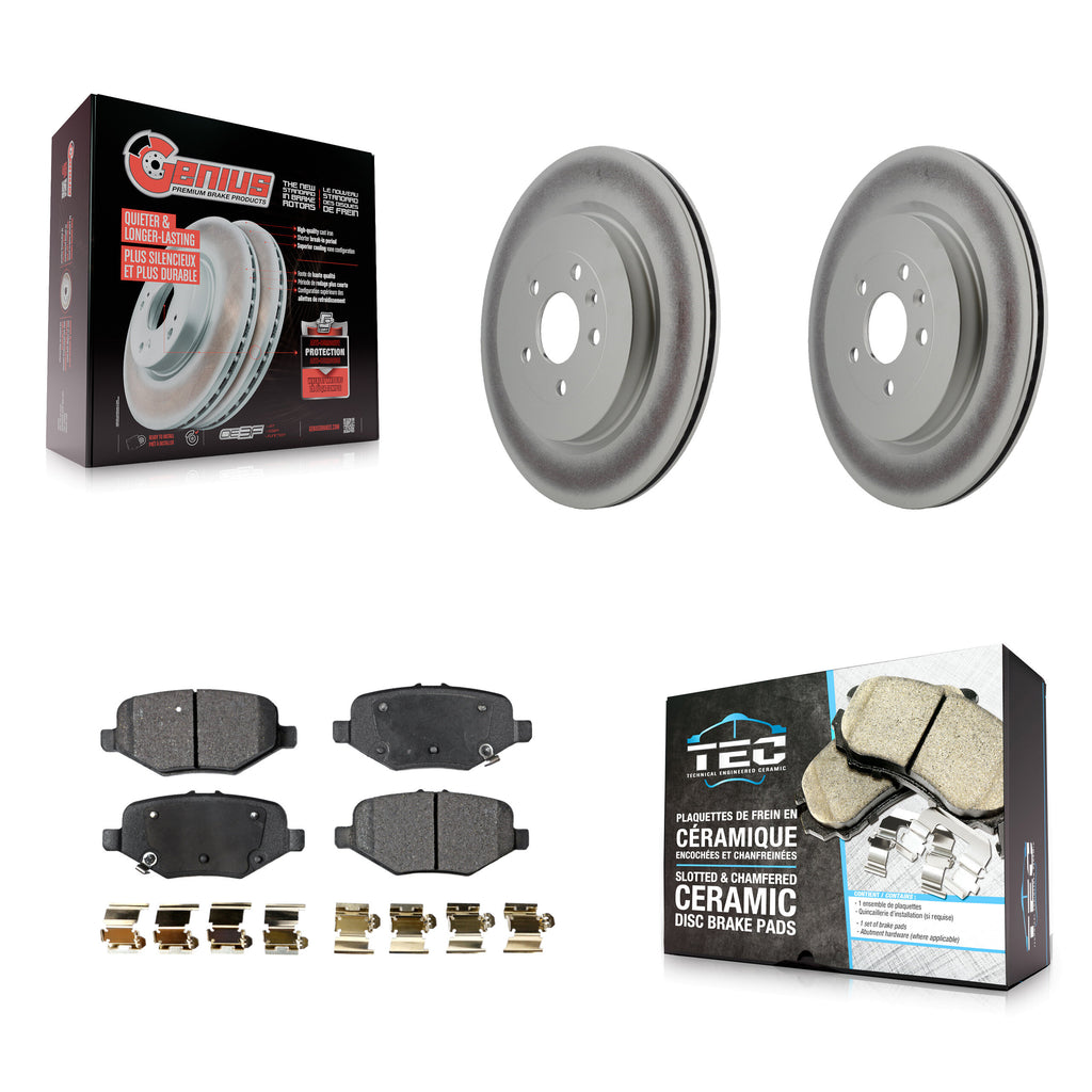 Rear Coat Brake Rotor Ceramic Pad Kit For Ford Explorer Taurus Flex Police Sedan