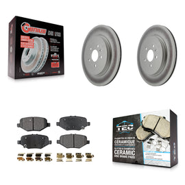 Rear Coat Brake Rotor Ceramic Pad Kit For Ford Explorer Taurus Flex Police Sedan