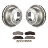 Rear Coated Disc Brake Rotor And Ceramic Pad Kit For Ford F-250 Super Duty F-350