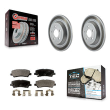 Load image into Gallery viewer, Rear Coated Disc Brake Rotors And Ceramic Pads Kit For Ford Mustang