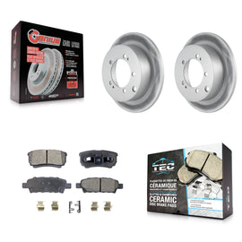 Rear Coated Disc Brake Rotor And Ceramic Pad Kit For Mitsubishi Lancer Outlander