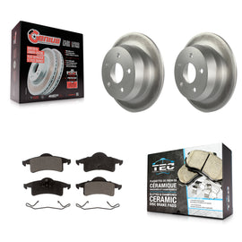 [Rear] 1999-2004 Jeep Grand Cherokee Premium Coated Rotors & Ceramic Pads Brake Kit For Max Braking