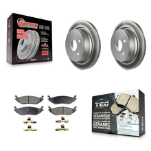 Charger l'image dans la galerie, Rear Coated Brake Rotor Ceramic Pad Kit For Ram 1500 Dodge Durango Classic Aspen