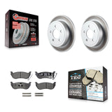 Rear Coated Disc Brake Rotors And Ceramic Pads Kit For Jeep Liberty Wrangler TJ