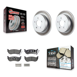 Rear Coated Disc Brake Rotors And Ceramic Pads Kit For Jeep Liberty Wrangler TJ