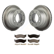 Charger l&#39;image dans la galerie, Rear Coated Disc Brake Rotors And Ceramic Pads Kit For Dodge Ram 2500 1500 3500