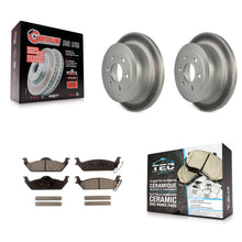 Charger l'image dans la galerie, [Rear] 2003-2004 Dodge Dakota Premium Coated Rotors &amp; Ceramic Pads Brake Kit For Max Braking