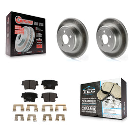 Rear Coat Brake Rotors Ceramic Pad Kit For Dodge Charger Chrysler 300 Challenger