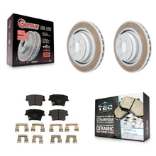 Load image into Gallery viewer, Rear Coat Brake Rotors Ceramic Pad Kit For Dodge Charger R T Scat Pack with 6.4L