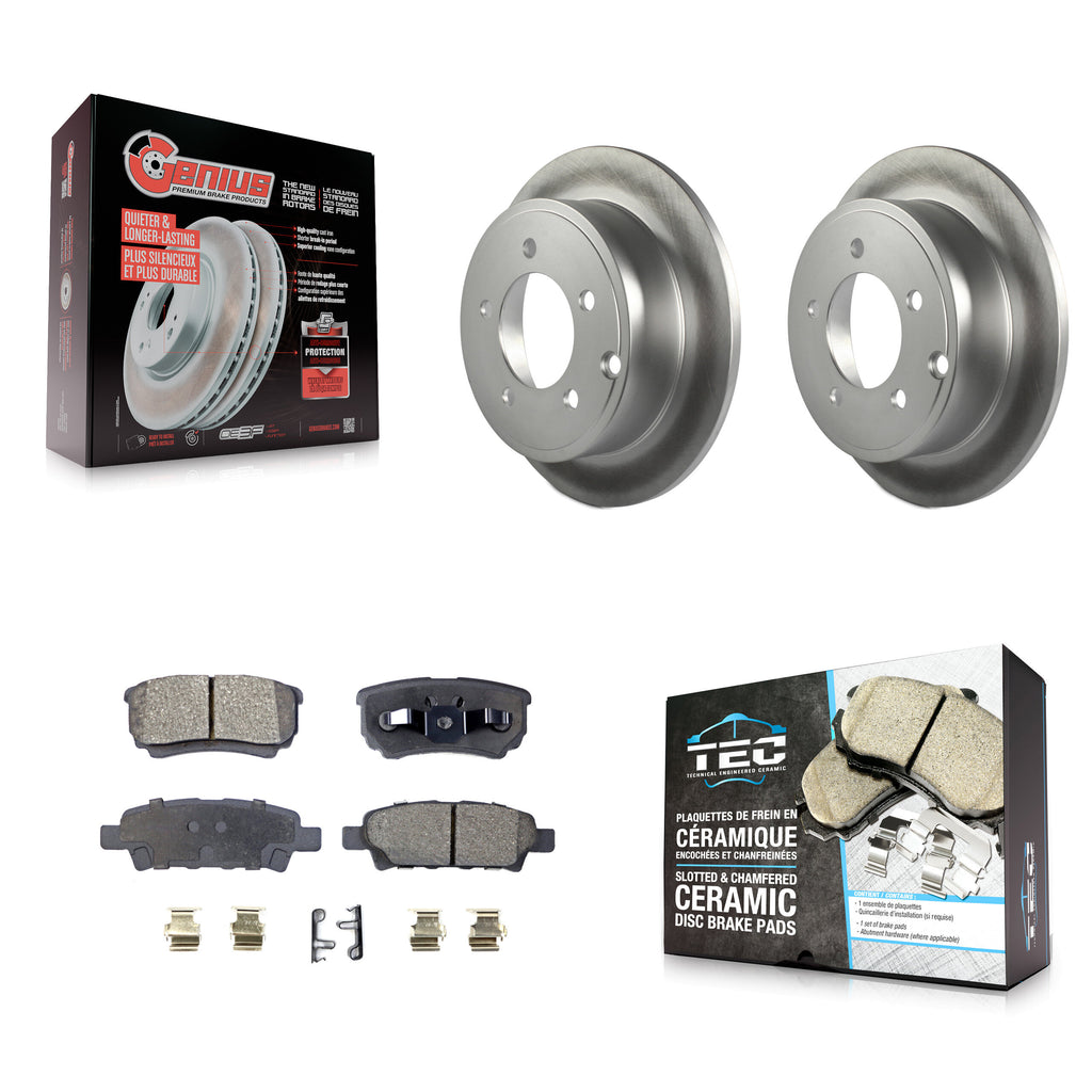 Rear Coated Brake Rotors Ceramic Pad Kit For Jeep Dodge Patriot Chrysler Compass