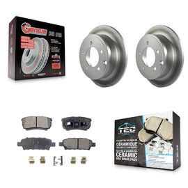 Rear Coated Brake Rotors Ceramic Pad Kit For Jeep Dodge Patriot Chrysler Compass